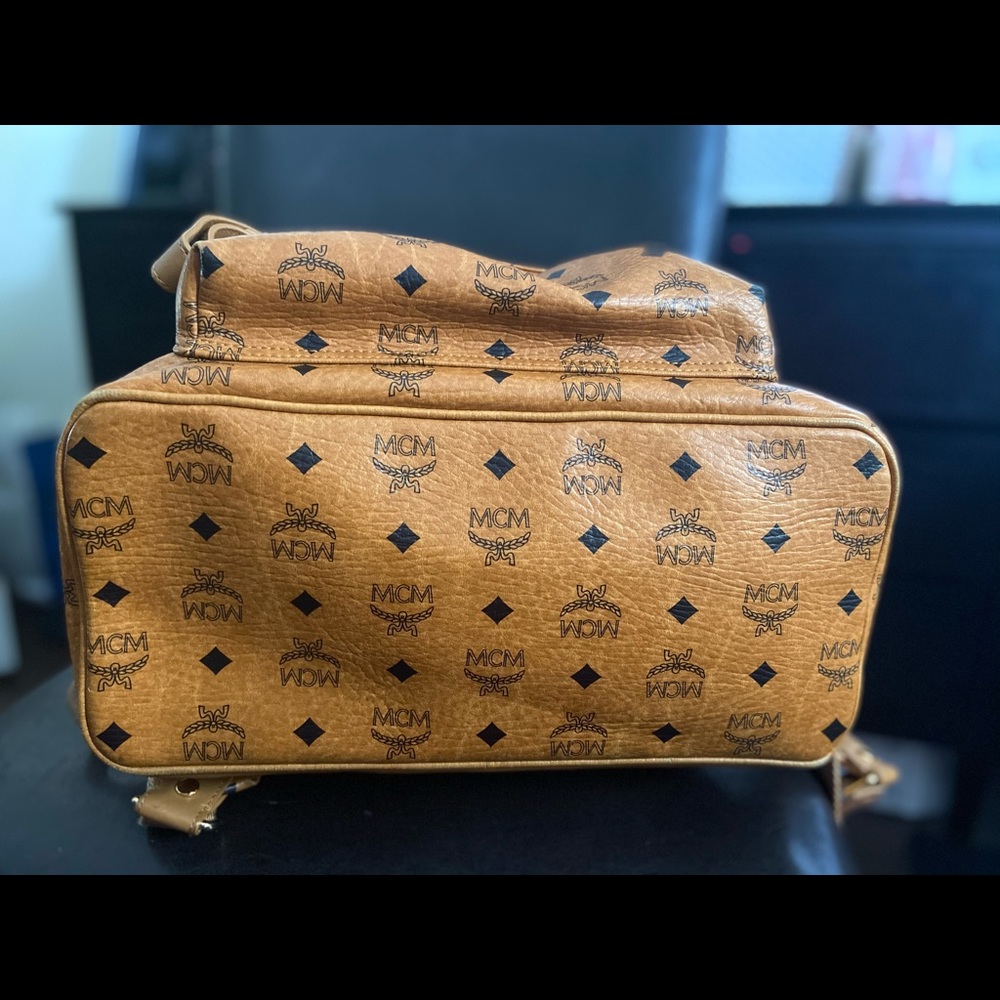 Authentic MCM Cognac Backpack (Medium) - Picture 6 of 8